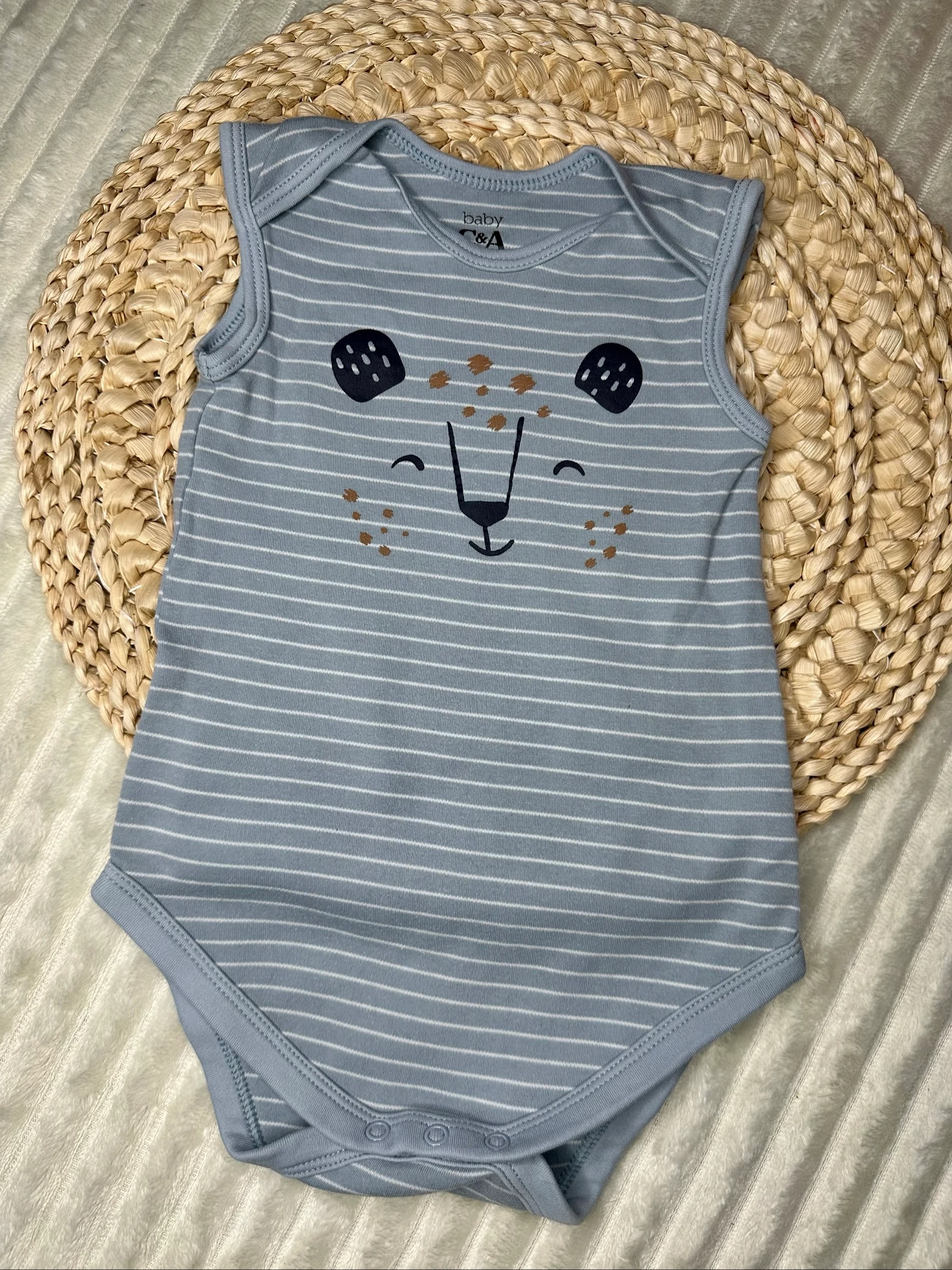 Body manches courtes C&A 86 cm bleu 